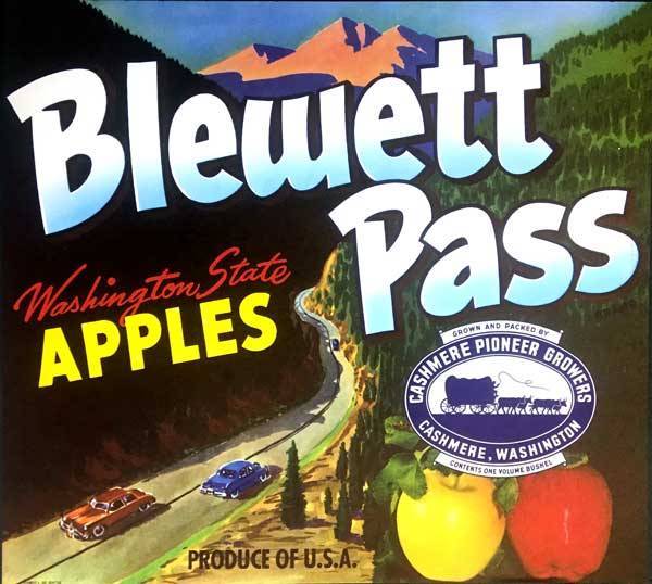 Blewett Pass Apple Box Label