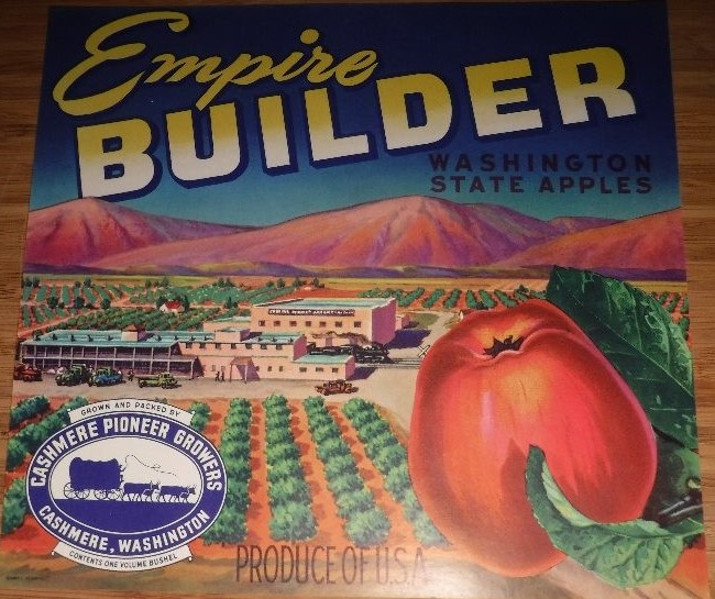 Empire Builder Apple Box Label