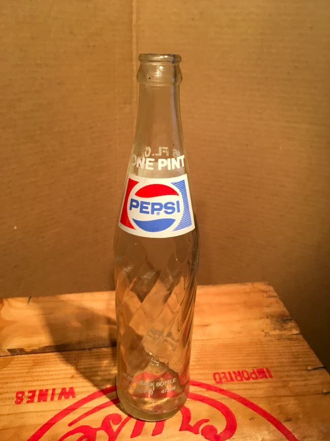 View more about Vintage 16 oz Pepsi pop bottle