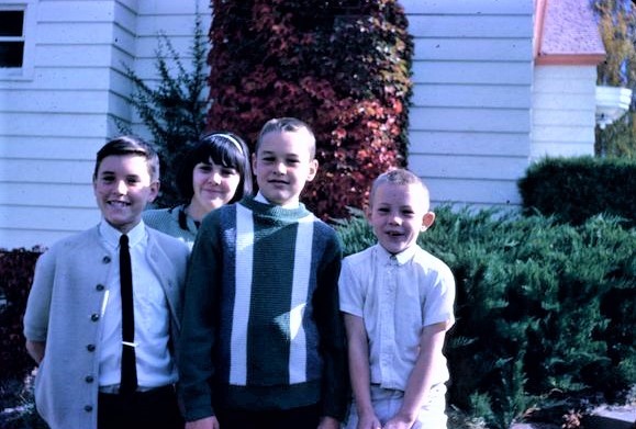 Scott McDougall and Dave Younkin in their little league uniforms